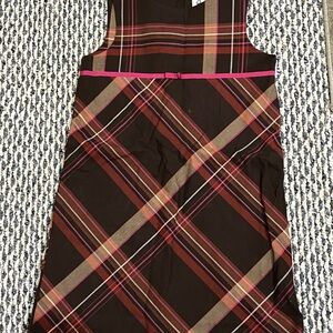 Lilly Pulitzer Brown and Pink Plaid Dress